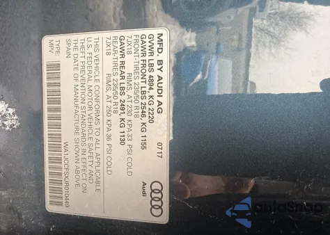 2018 Audi Q3 2.0T Premium/2.0T Sport Premium z USA, uszkodzony, nr VIN WA1JCCFSXJR010449